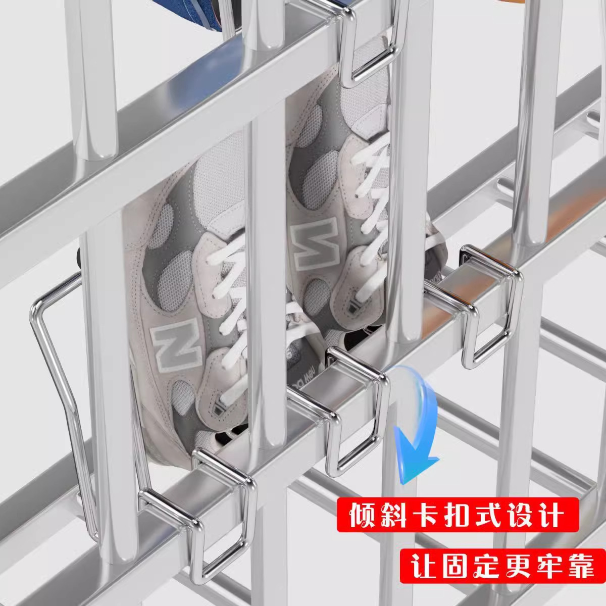 晾鞋架晒鞋神器阳台防盗窗收纳挂鞋钩凉鞋架子不锈钢家用衣架室外