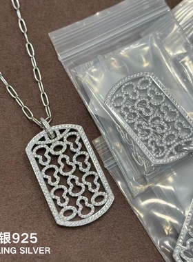 通体纯银S925满钻镂空葫芦项链镂空链条轻奢款张艺兴明星网红同款