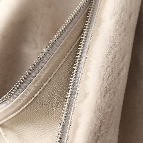 淘么淘 奢御寒澳大利亚进口皮毛一体高保暖宽松拉链连帽皮草外套 - 图3