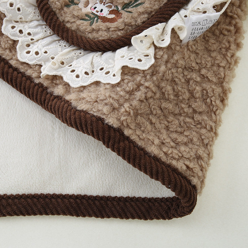 保暖女童加绒外套秋冬2025新款洋气娃娃领蕾丝边加厚上衣宝宝冬装,淘宝优惠券,粉丝福利购,淘宝优惠卷