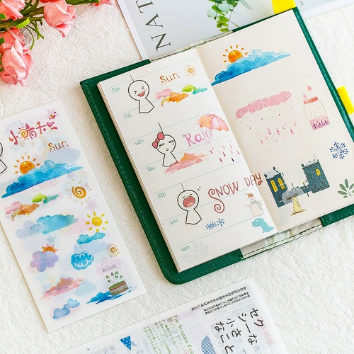 Наклейка, свежая акварель для раннего возраста, фотоальбом с аксессуарами, планировщик, DIY