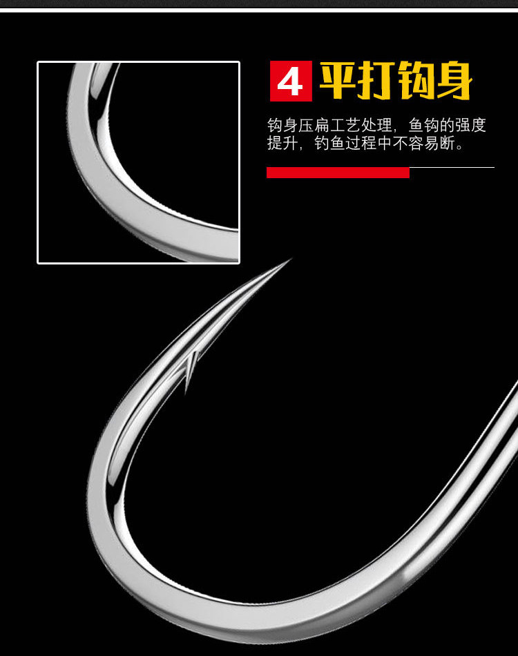 带圈伊势尼有倒刺钓钩平打淬火大物管付串钩路亚海钓鱼钩品牌正品_虎窝淘
