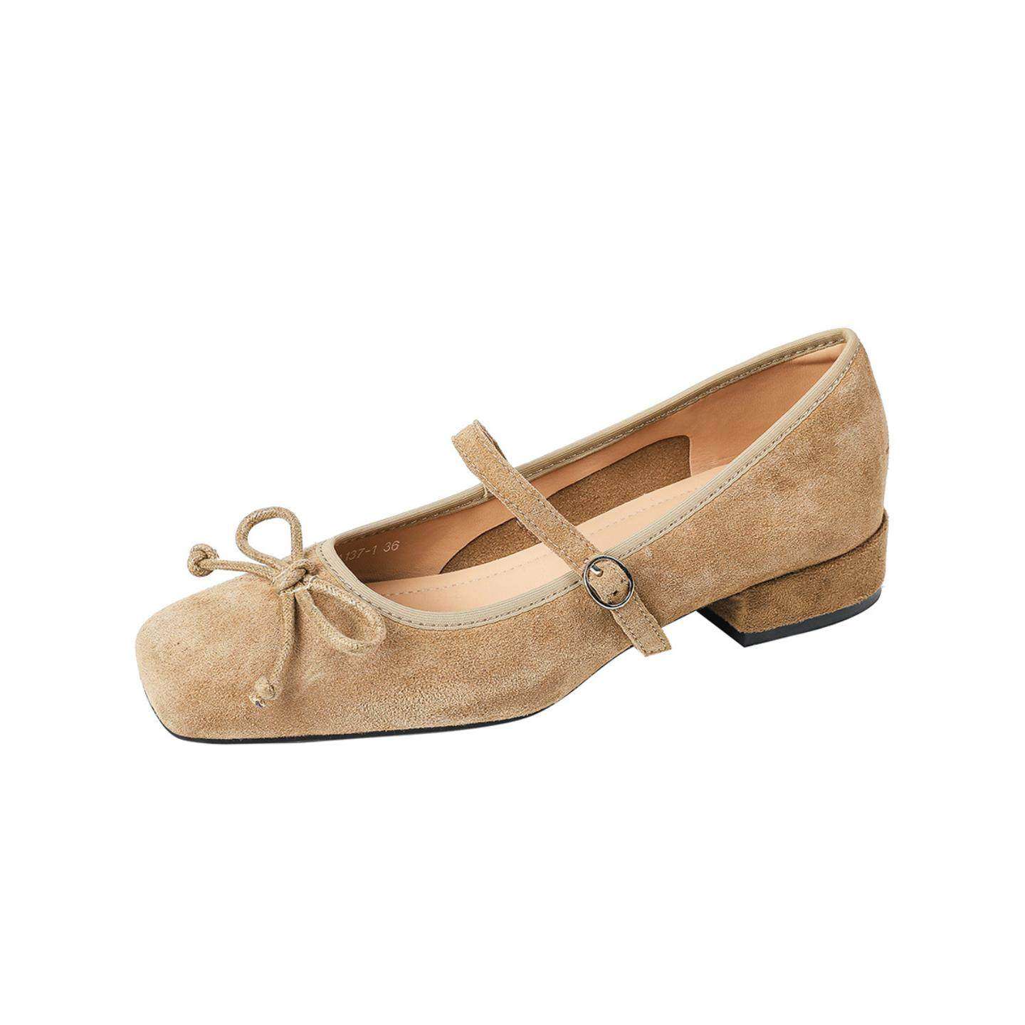 真皮版～法式复古一字扣带玛丽珍鞋女粗跟方头通勤工作高跟鞋单鞋,淘宝优惠券,粉丝福利购,淘宝优惠卷