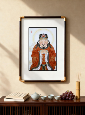 四九艺社 景德镇新中式吉庆盈门图瓷板画玄关客厅茶室国风装饰画