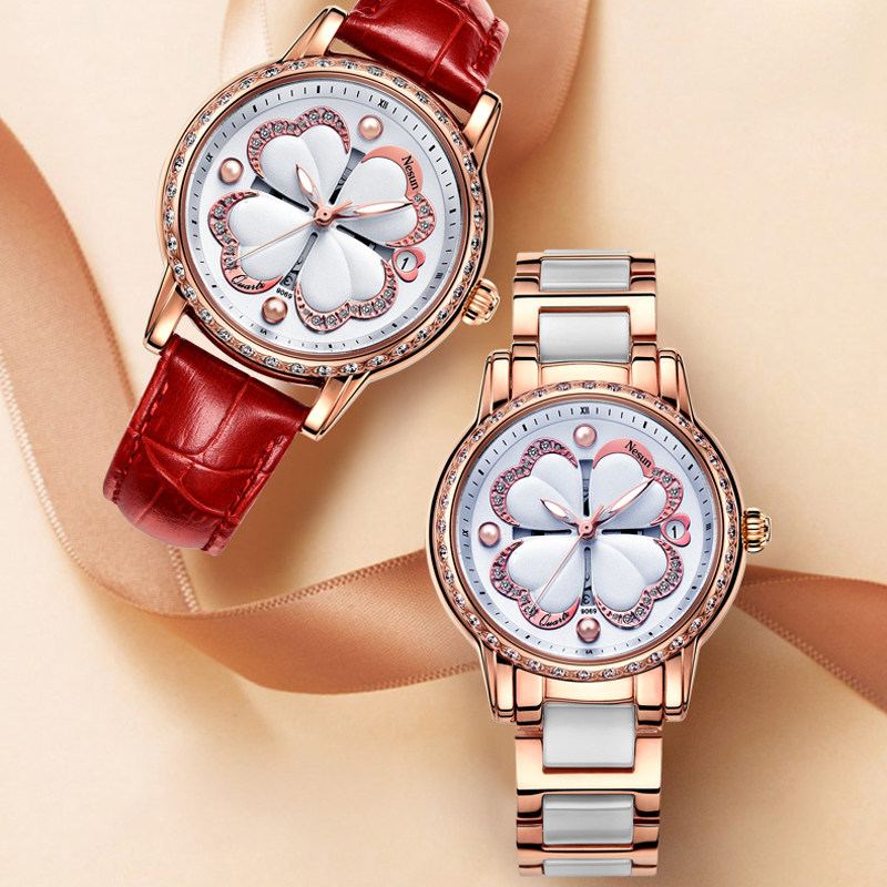 正品女士防水潮流情人节学生石英表 mozves茉莉香水国产腕表