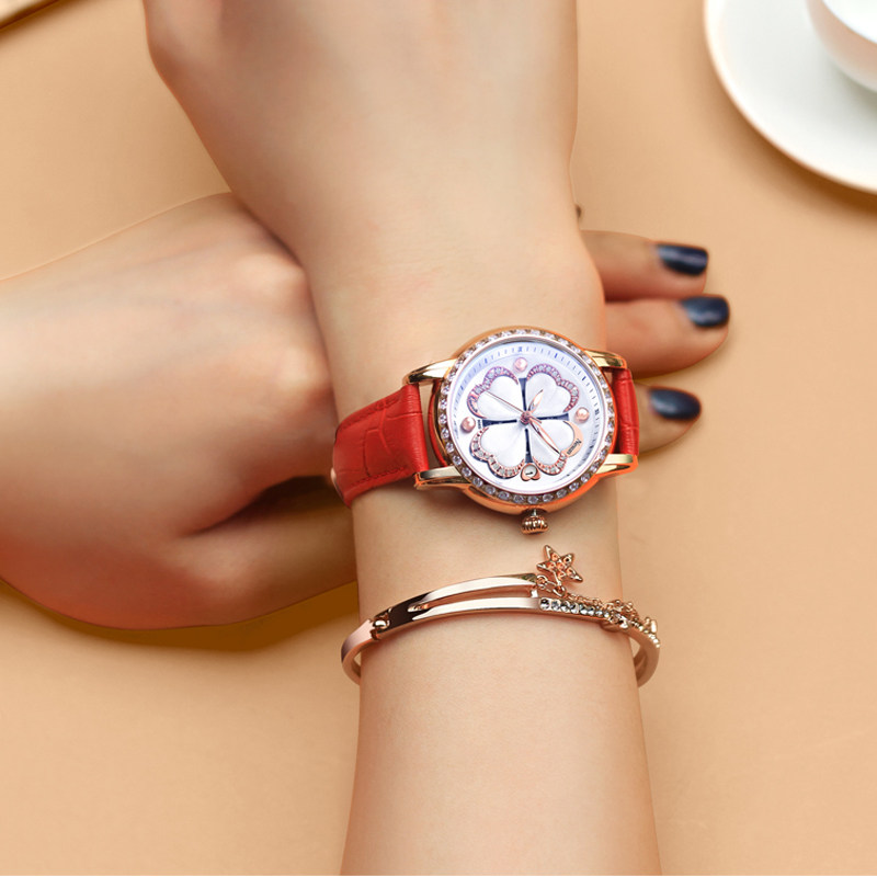 正品女士防水潮流情人节学生石英表 mozves茉莉香水国产腕表