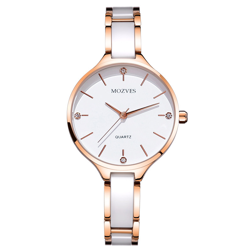 正品茉莉香水女士防水简约气质女表 mozves茉莉香水国产腕表