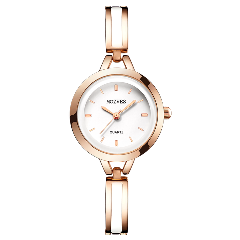 正品茉莉香水女士防水简约潮石英表 mozves茉莉香水国产腕表