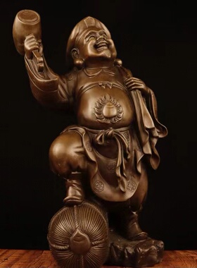 铜大黑天尊招财大黑天财神密宗佛像摆件新房聚福家居大厅佛堂摆件