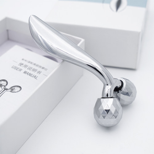 脸部按摩仪滚轮提拉双球美容棒面部紧致咬肌刮脸神器手动滚珠仪器 - 图2