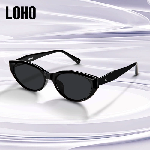 LOHO женские солнцезащитные очки «кошачий глаз», новинка 2025 года, женские квадратные круглые солнцезащитные очки для близорукости с защитой от ультрафиолета, маленькие солнцезащитные очки для фотосессии для лица