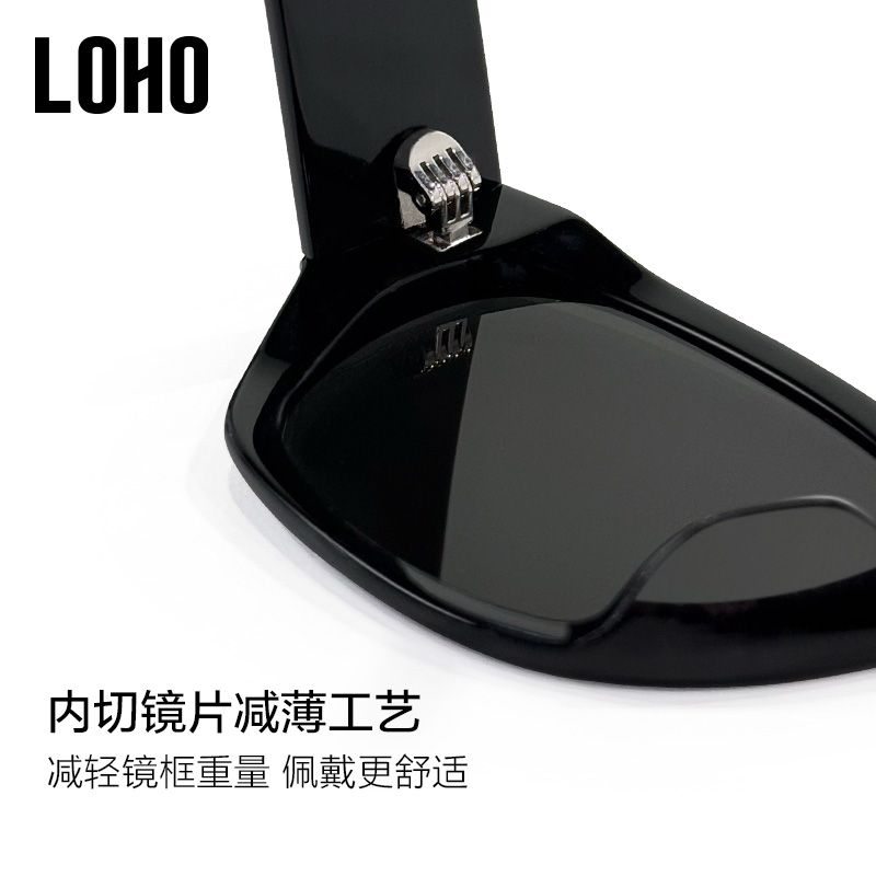 LOHO猫眼大框墨镜方圆脸显脸小防晒防紫外线高级感太阳眼镜拍照女