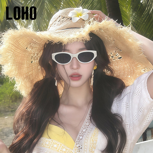 【情侣同款】LOHO猫眼茶色墨镜女26新款防紫外线窄框偏光太阳镜gm - 图2