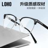 LOHO сверхлегкие полуоправовые очки для близорукости, мужская красивая оправа для бровей, анти-синий свет, оправа Sven Polytechnic, может быть оснащена Zeiss