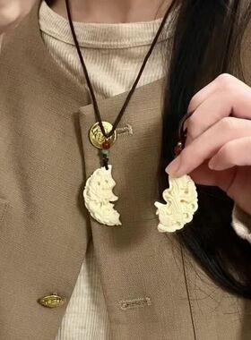 龙凤牌吊坠男女士情侣款项链饰品挂坠送挂绳简约新古风饰品