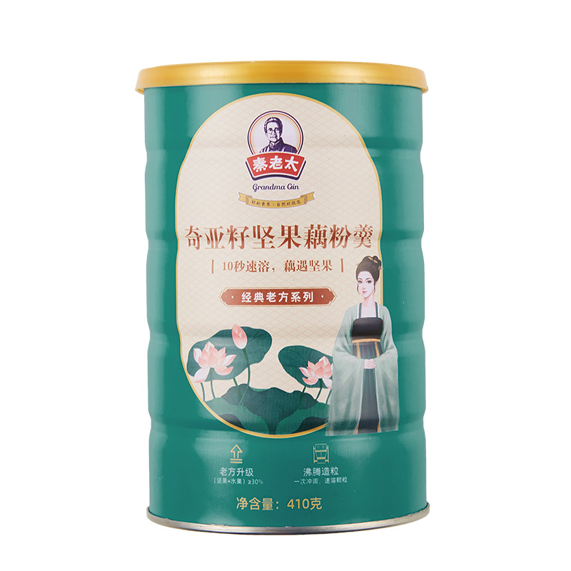 秦老太旗舰店秦老太奇亚籽每日坚果藕粉羹水果桂花营养早餐代餐食品速食纯罐装3