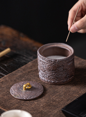 陶瓷线香插中式桌面祥云香薰炉