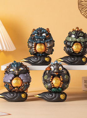 青砂石招财国潮桌面青龙白虎解压