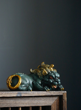 新中式招财貔貅一对石材动物摆件创意客厅茶几桌面开业乔迁送礼品