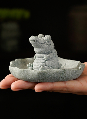 青砂石造景装饰可爱茶桌小鸭子