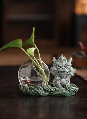 个性禅意水培花器底座摆件装饰品