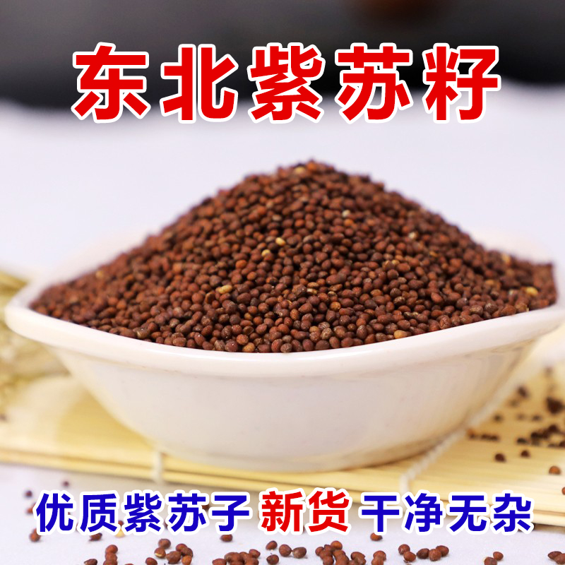 生苏子粒种粒东北紫苏子粒新货苏子籽食用烧烤榨油调料优质包邮 - 图1