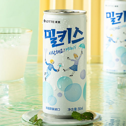 韩国进口Lotte乐天milkis妙之吻牛奶碳酸饮料气泡草莓乳酸菌汽水 - 图3
