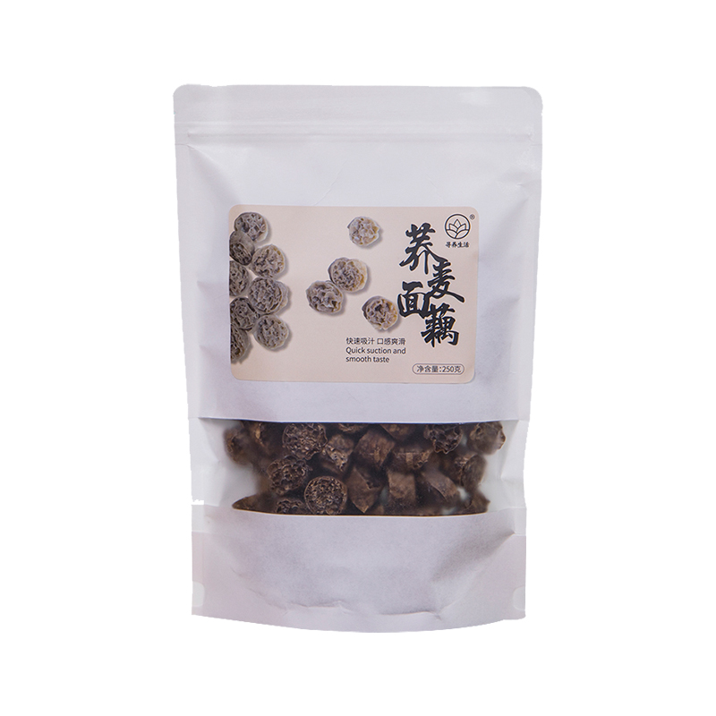 日食记荞麦面藕250g*2袋0脂面筋素食免煮干货吸汁入味速即食凉拌 - 图3