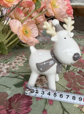 出口陶瓷鹿摆件家居装饰品摆件卧室客厅新婚礼物创意鹿摆设品