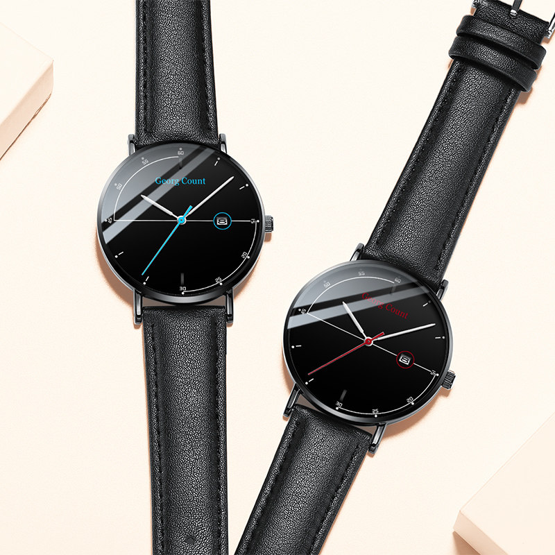 运动潮流简约学生虫洞概念全机械表 乔治伯爵手表国产腕表