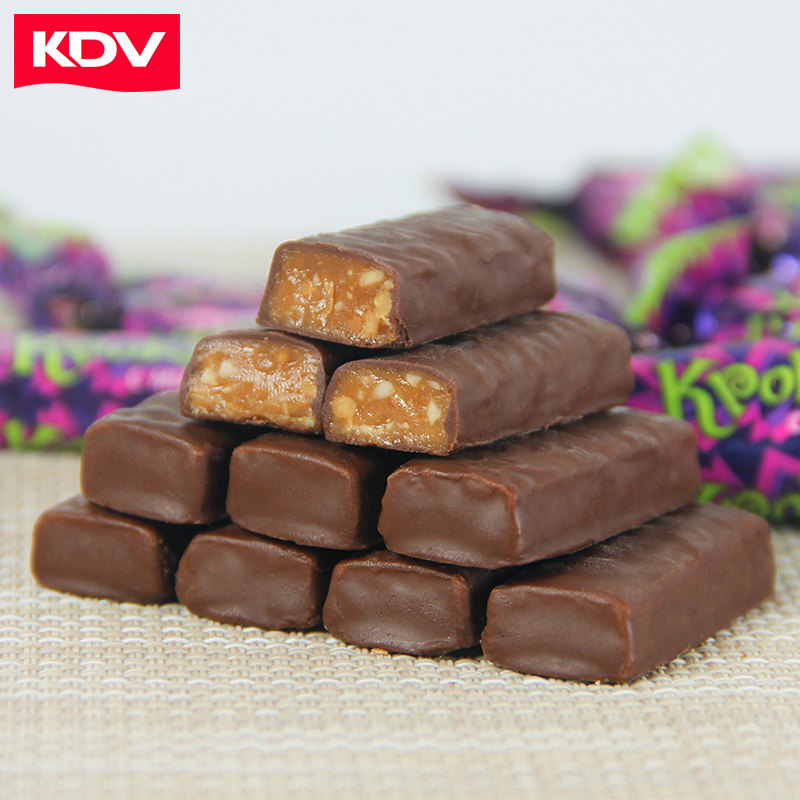 俄罗斯紫皮kdv进口正品网红巧克力 点途食品夹心巧克力