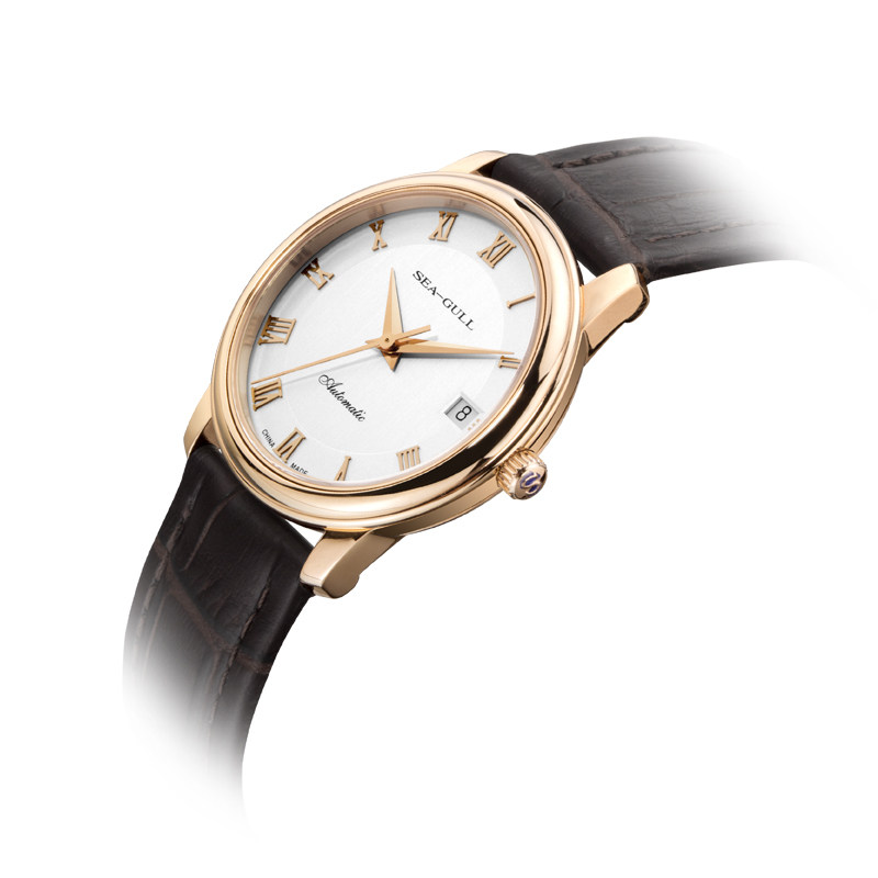 正品海鸥纤薄玫瑰金自动简约中性表 海鸥表云商合一国产腕表