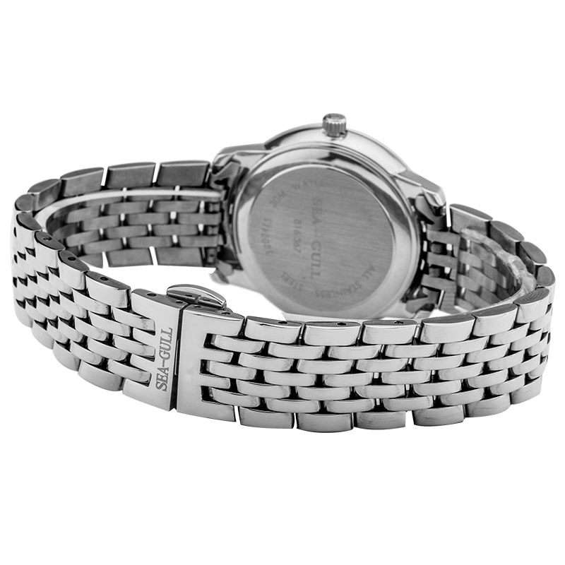 海鸥中性薄型精钢商务简约百搭自动 海鸥表云商合一国产腕表