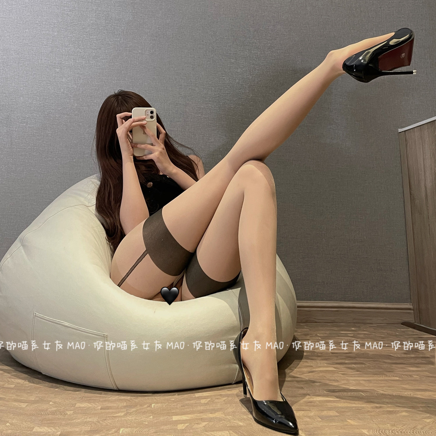 「满分腿精」3D性感假吊带一体式撞色红边黑丝开裆连裤丝袜美腿袜,淘宝优惠券,粉丝福利购,淘宝优惠卷