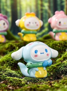 卡通可爱三丽鸥萌粒公仔办公室桌面小摆件树脂工艺品盲盒配件