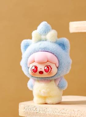 植绒立体喵喵甜崽潮玩萌粒公仔diy 桌面摆件直播盲袋盲盒配件