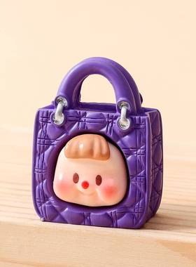 创意彩绘包包小妹系列 diy钥匙扣挂件办公桌面小摆件卡通玩具