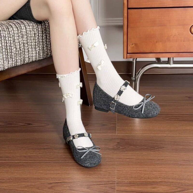 015-L42-Z92内增高3cm蝴蝶结加绒保暖灰色玛丽珍女秋冬外穿毛毛鞋,淘宝优惠券,粉丝福利购,淘宝优惠卷
