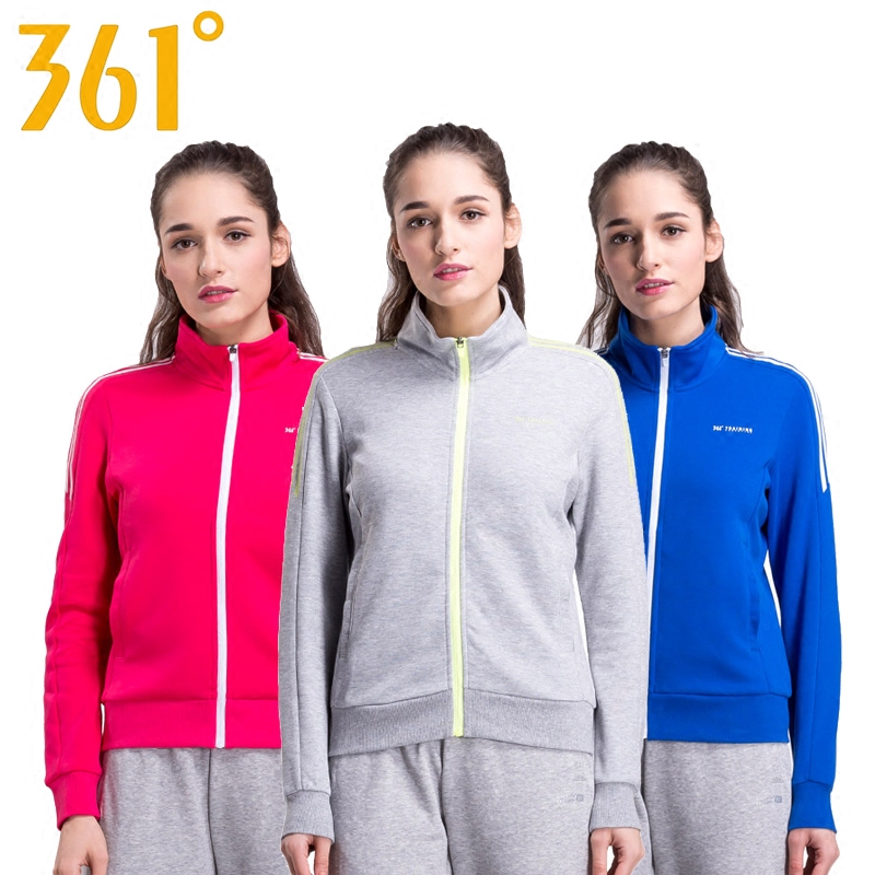 361 degree women's outerwear winter and spring new standing collar sports sweater 361 sports casual breathable women's long sleeved top Y