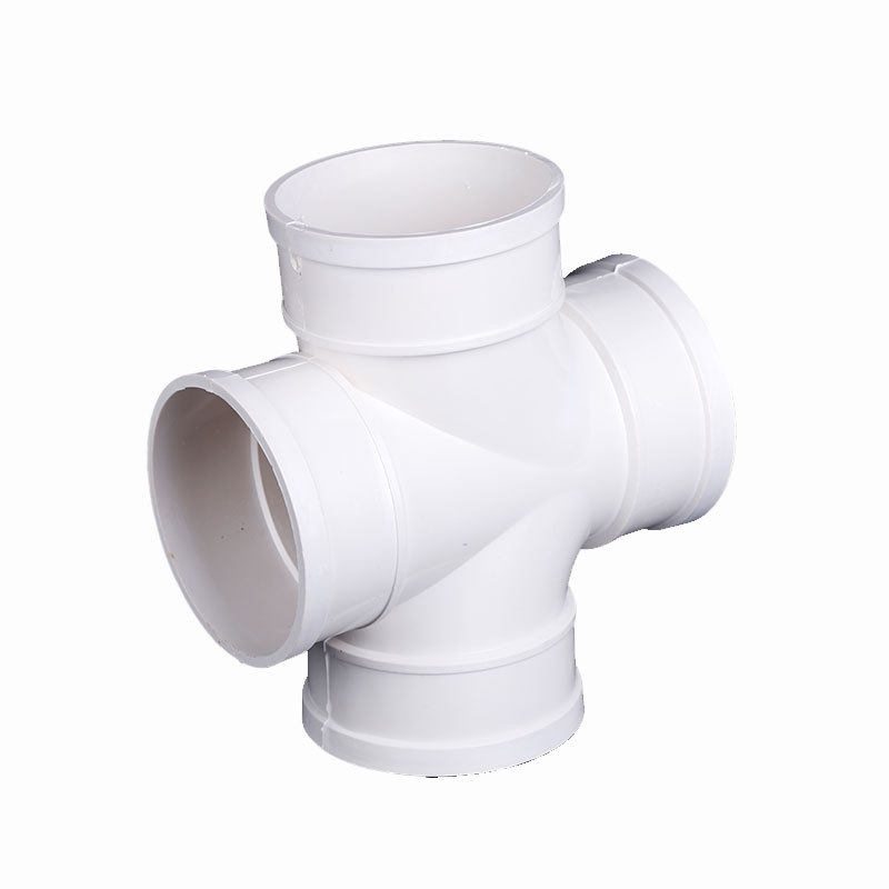 pvc平面四通 pvkc排水管下水管管件50 75 110 160 200 平面四通