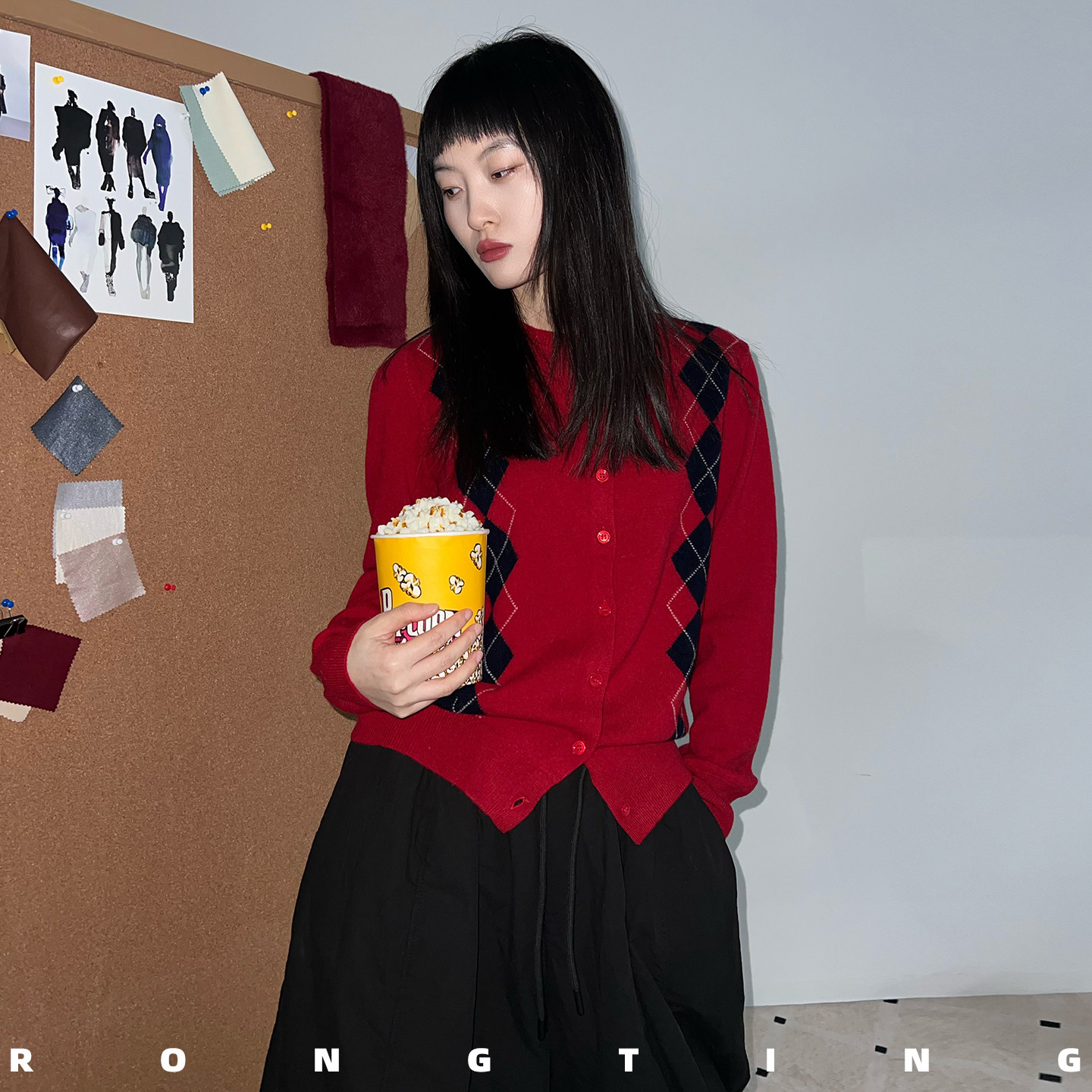 【所有女生的衣橱直播间】绒汀【菱形格】100%纯羊毛衫女打底毛衣,淘宝优惠券,粉丝福利购,淘宝优惠卷