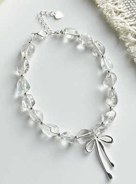 手链女2024年新款小众天然水晶