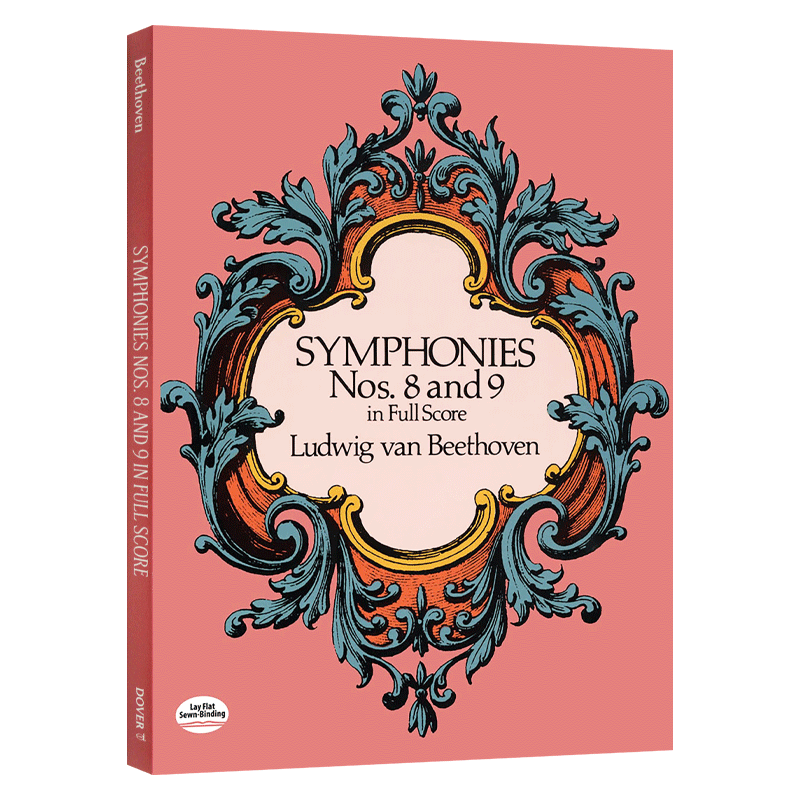 英文原版 Symphonies Nos. 8 and 9 in Full Score 贝多芬第八 九号交响曲全谱 英文版 进口英语原版书籍