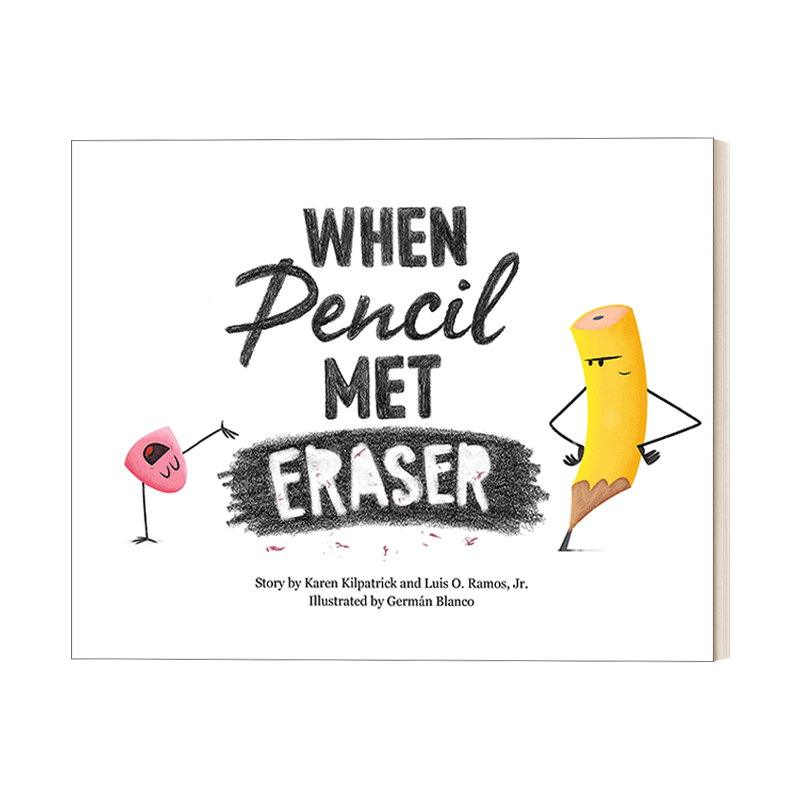 英文原版 When Pencil Met Eraser 当铅笔遇到橡皮擦 儿童社交友谊 精装绘本 英文版 进口英语原版书籍
