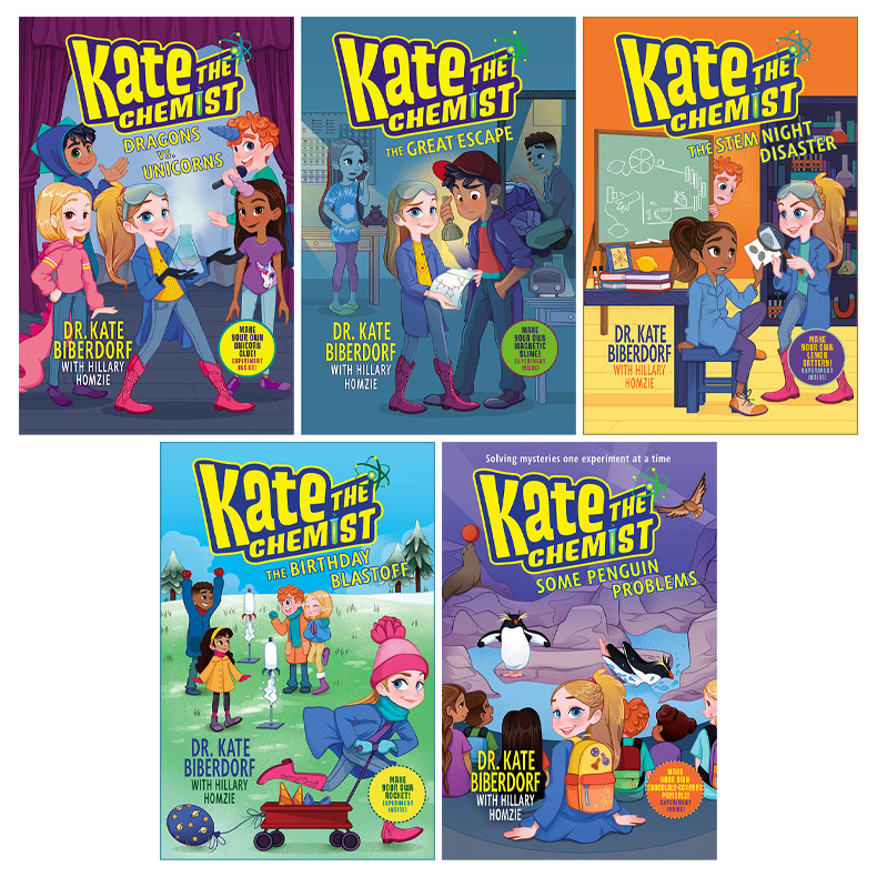 英文原版 Kate the Chemist 小化学家凯特系列5册 章节小说 精装 英文版 进口英语原版书籍