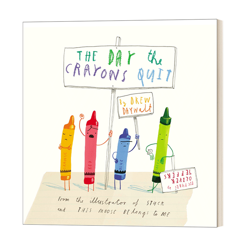 英文原版绘本 The Day the Crayons Quit 小蜡笔大罢工 3-6岁精装儿童绘本 Oliver Jeffers E.B怀特朗读奖 英文版 进口英语原版书 - 图0