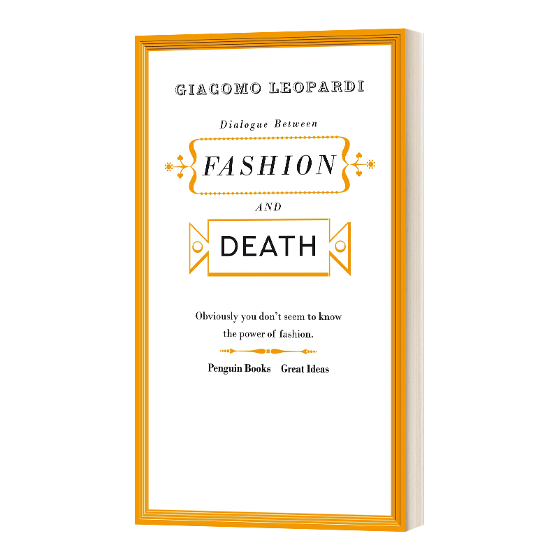 英文原版 Dialogue between Fashion and Death 时尚和死亡的对话 贾科莫 莱奥帕尔迪 英文版 进口英语原版书籍 - 图0