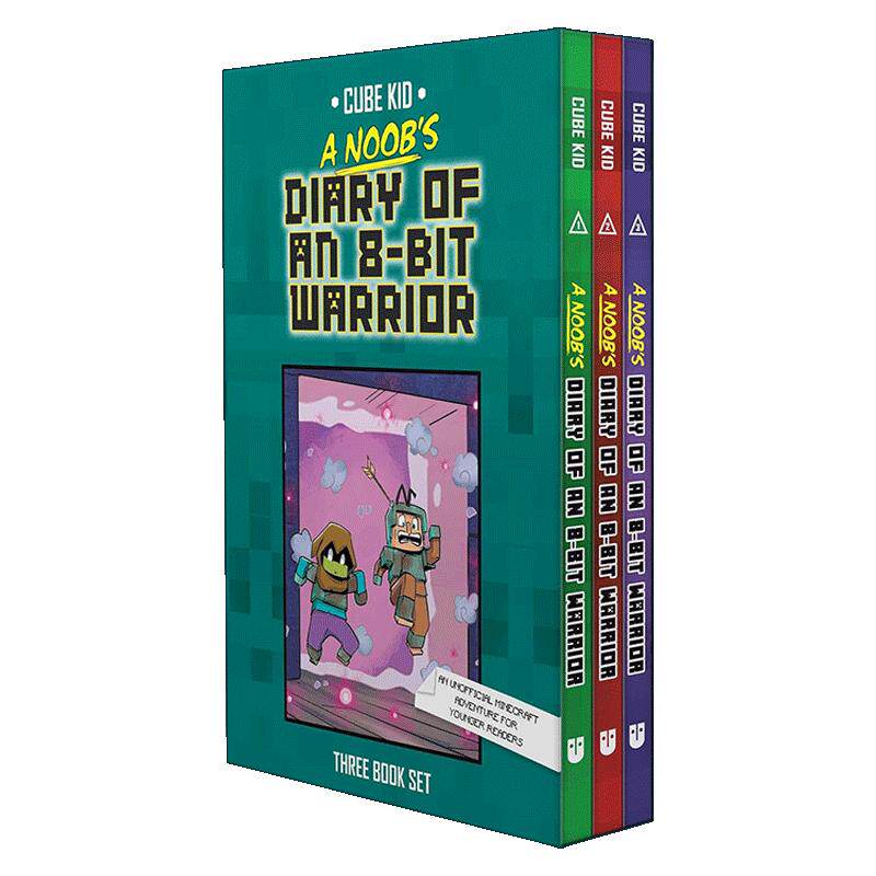 英文原版 Noob's Diary Of An 8-Bit Warrior Box Set 英雄史蒂夫战士新手日记3册盒装 英文版 进口英语原版书籍 - 图0