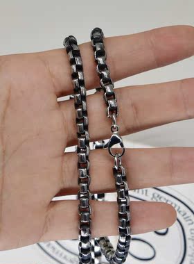 K21个性时尚古巴316钛钢项链hiphop潮酷欧美嘻哈卫衣链子盒子链