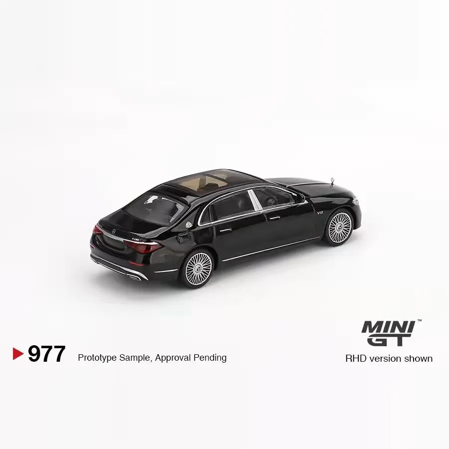 MINIGT 1:64 奔驰 迈巴赫 S680 黑色 仿真合金汽车模型收藏 977 - 图2